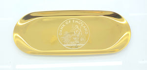 Custom Engraved Medium Steel Rolling Tray Gold-  With Your Logo/Image/Text