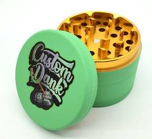 Load image into Gallery viewer, Custom Colour Print Silicone Valley 63mm 4 Part Herb Grinder Green -With Your Logo
