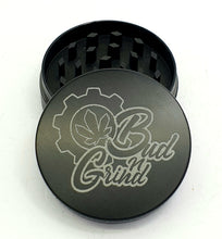 Load image into Gallery viewer, Custom Engraved 50mm 2 Part Herb Grinder black -With Your Logo/image/text