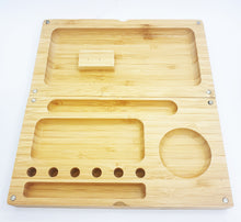 Load image into Gallery viewer, Custom Colour Print 2 Part Wood magnetic rolling Tray - With Your Image/Logo