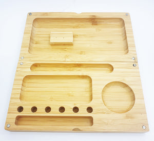 Custom Colour Print 2 Part Wood magnetic rolling Tray - With Your Image/Logo
