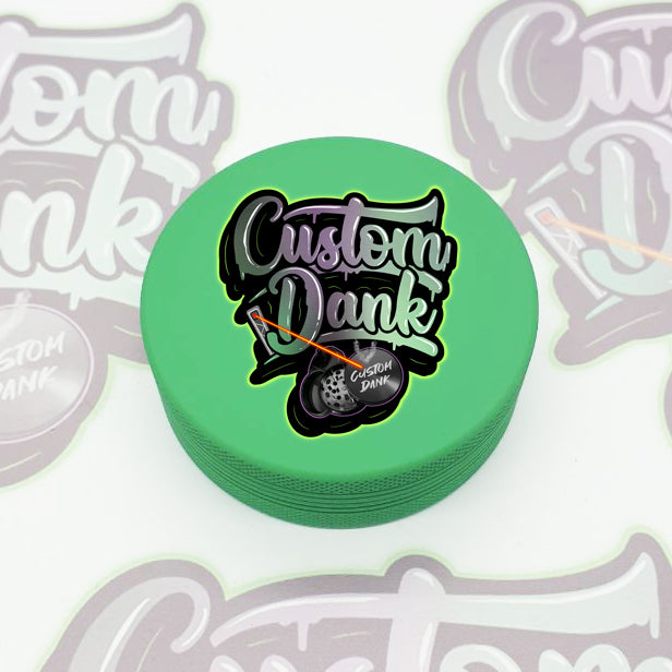 Custom Colour Print Silicone Valley 63mm 2 Part Herb Grinder Green -With Your Logo/image