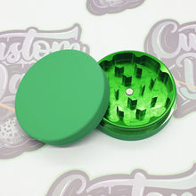 Load image into Gallery viewer, Custom Colour Print Silicone Valley 63mm 2 Part Herb Grinder Green -With Your Logo/image