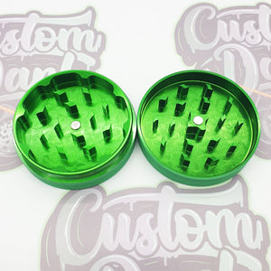 Custom Colour Print Silicone Valley 63mm 2 Part Herb Grinder Green -With Your Logo/image