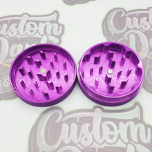 Load image into Gallery viewer, Custom Colour Print Silicone Valley 63mm 2 Part Herb Grinder Purple  -With Your Logo/image