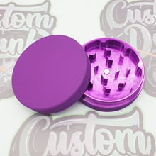 Load image into Gallery viewer, Custom Colour Print Silicone Valley 63mm 2 Part Herb Grinder Purple  -With Your Logo/image