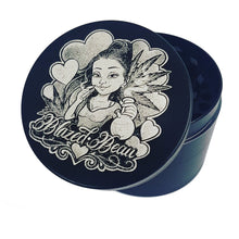 Load image into Gallery viewer, Custom Engraved Black 50mm 4 Part Herb Grinder -With Your Logo/image/text