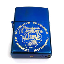 Load image into Gallery viewer, Custom Engraved Blue USB Plasma Lighter With Box - With Your Logo/Image