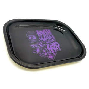 Custom Engraved Tin Rolling Tray Black-  With Your Logo/Image