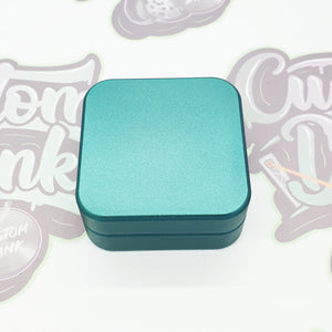 Custom Engraved 55mm 2 Part Teal Cube Grinder -With Your Logo/image/text