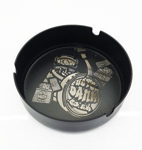 Custom Engraved Steel Ashtray Black- With Your Logo/Image/Text