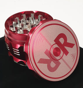 Custom Engraved 63mm Beast Red 4 Part Herb Grinder -With Your Logo/image
