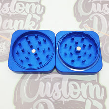 Load image into Gallery viewer, Custom Engraved 55mm 2 Part Blue Cube Grinder -With Your Logo/image/text