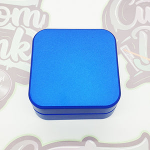 Custom Engraved 55mm 2 Part Blue Cube Grinder -With Your Logo/image/text