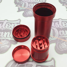 Load image into Gallery viewer, Custom Engraved 41mm Danktainer 4 Part Herb Grinder black -With Your Logo/image