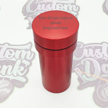 Load image into Gallery viewer, Custom Engraved 41mm Danktainer 4 Part Herb Grinder Red-With Your Logo/image