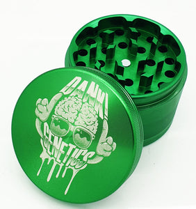 Custom Engraved 63mm 4 Part Green Herb Grinder -With Your Logo/image/text