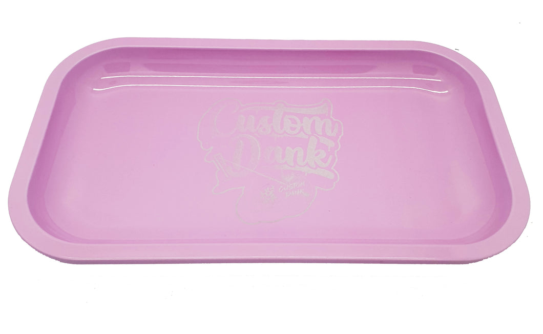 Custom Engraved Tin Rolling Tray Purple- With Your Logo/Image