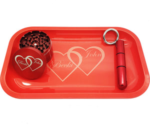 Valentines Smoker Set Red With Your Text, Photo, Logo