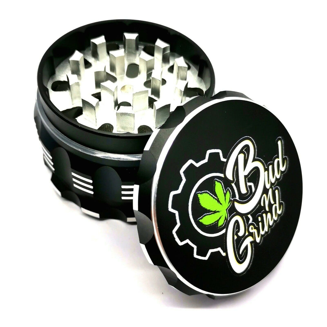 Custom Colour Print Beast Style 63mm 4 Part Herb Grinder Black -With Your Logo