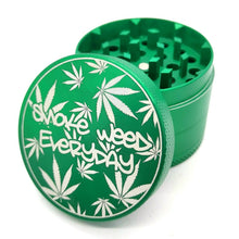 Load image into Gallery viewer, Custom Engraved Green 50mm 4 Part Herb Grinder -With Your Logo/image/text