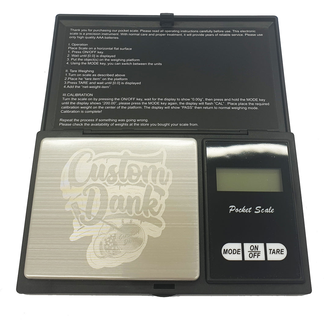 Custom Engraved Pocket Digital Scales 0.01-200g - With Your logo/image